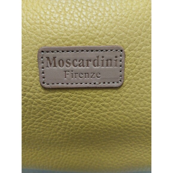 Moscardini~Firenze- Soft Yellow Leather Travel Toiletry Bag- NWOT - Picture 5 of 16